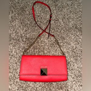 Michael kors red crossbody bag